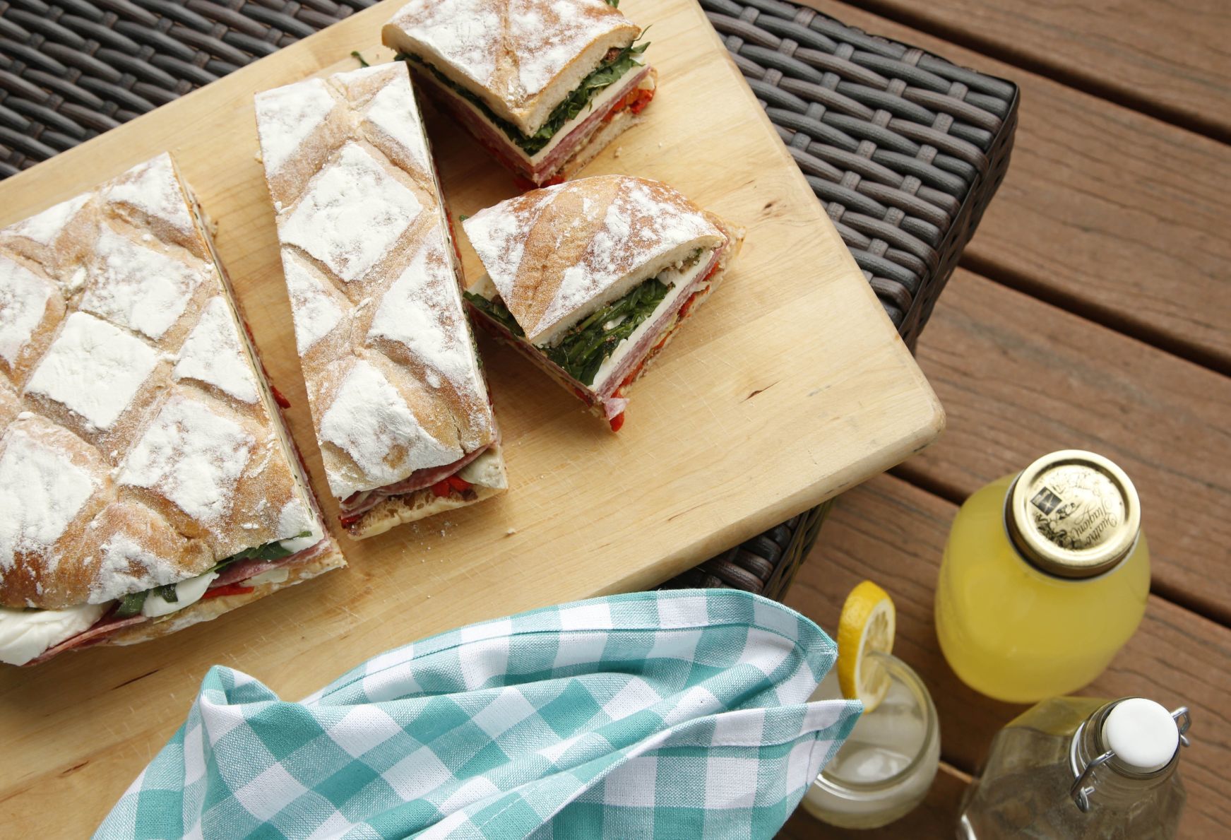 Pressed Italian Picnic Sandwiches